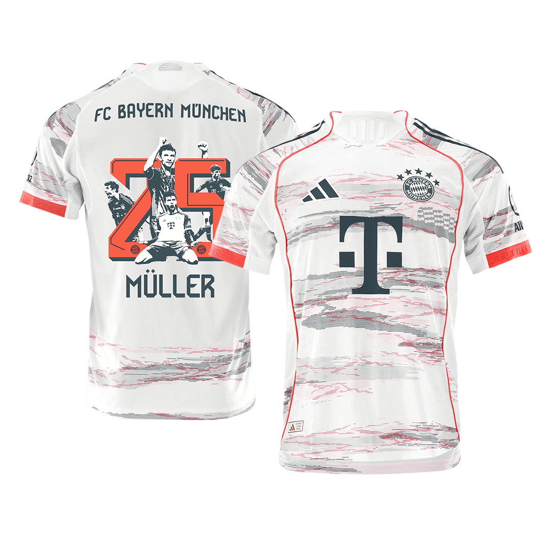 MÜLLER Special #25 Men's Bayern Munich 2025/26 Player Version Away Soccer Jersey - Slim Fit product view 1