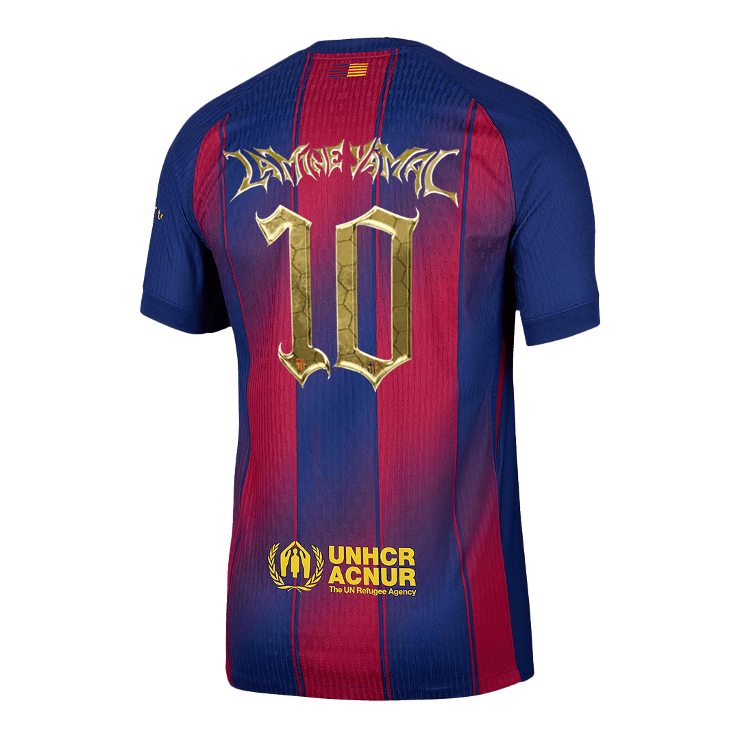 LAMINE YAMAL #10 Men's Barcelona 2025/26 Player Version Home Soccer Jersey - Slim Fit product view 13