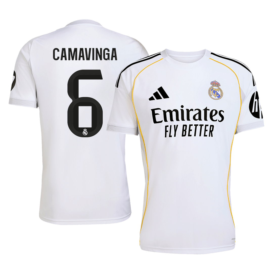 CAMAVINGA #6 Men's Real Madrid 2025/26 Home Soccer Jersey Premium product view 1