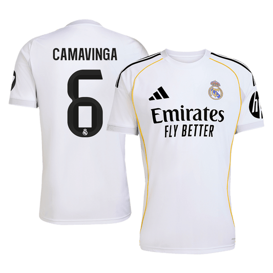 CAMAVINGA #6 Men's Real Madrid 2025/26 Home Soccer Jersey Premium product view 1