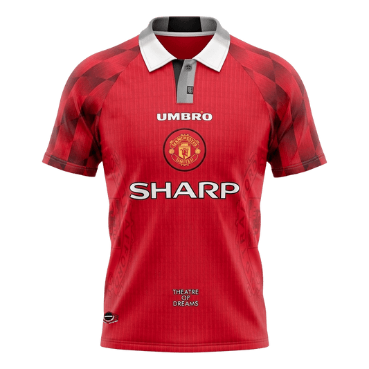Retro Men's Manchester United 1996/97 Home Soccer Jersey product view 1