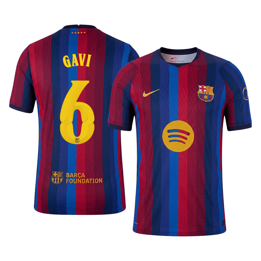 GAVI #6 Men's Barcelona UCL 2026/27 Player Version Home Soccer Jersey product view 1