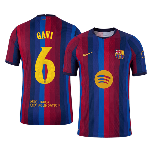 GAVI #6 Men's Barcelona UCL 2026/27 Player Version Home Soccer Jersey product view 1