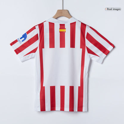 Kid's Atletico Madrid 2025/26 Home Soccer Jersey Full Kit