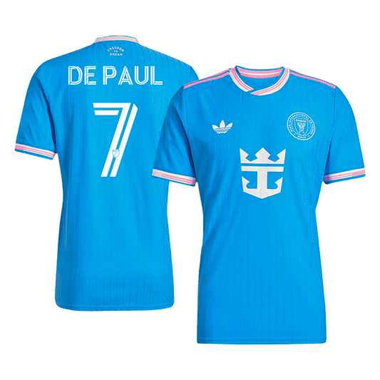 DE PAUL #7 Men's Inter Miami CF 2025 Player Version Third Away Soccer Jersey - Slim Fit