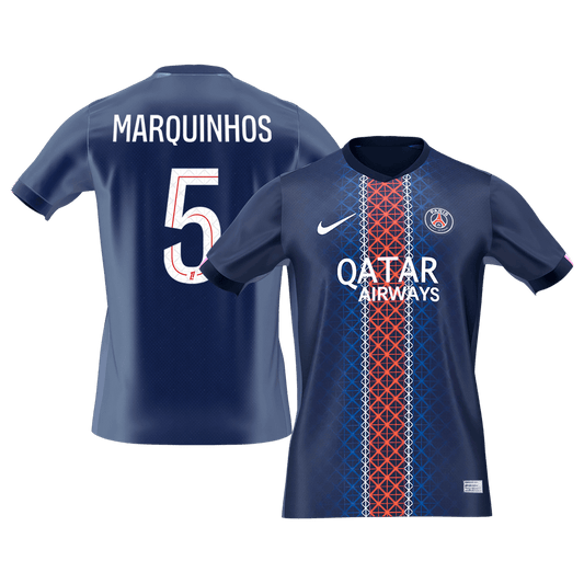 MARQUINHOS #5 Men's PSG 2025/26 Home Soccer Jersey Premium product view 1