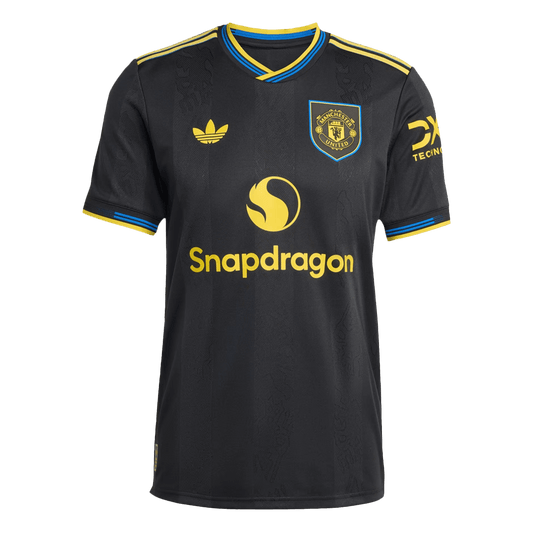 Men's Manchester United 2025/26 Player Version Third Away Soccer Jersey - Slim Fit