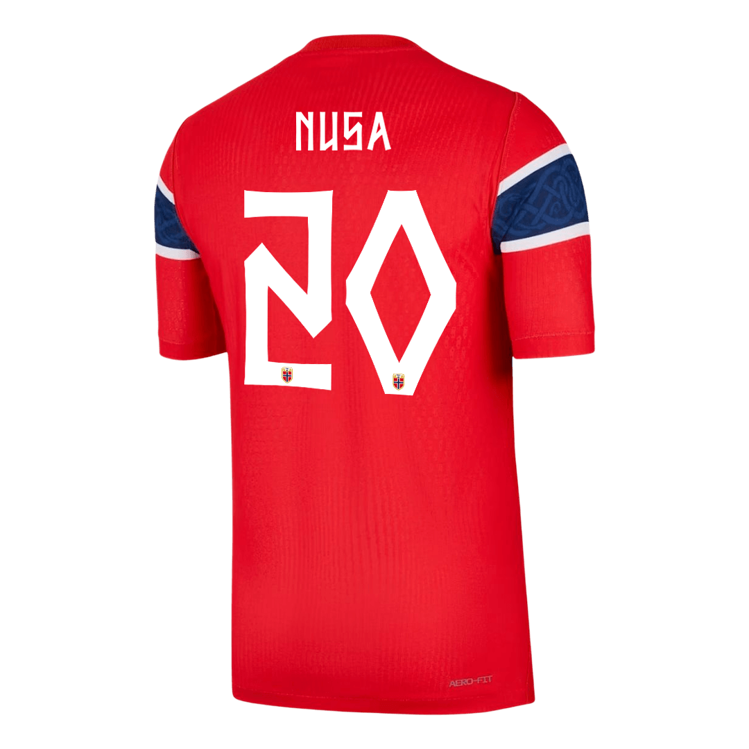 NUSA #20 Men's Norway World Cup 2026 Player Version Home Soccer Jersey - Slim Fit product view 3