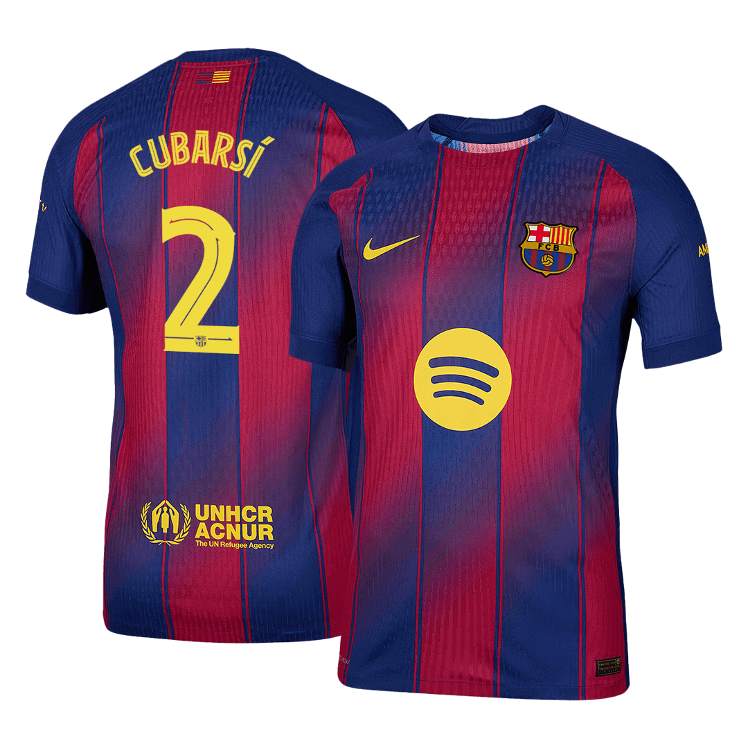 CUBARSÍ #2 Men's Barcelona UCL 2025/26 Player Version Home Soccer Jersey - Slim Fit product view 1