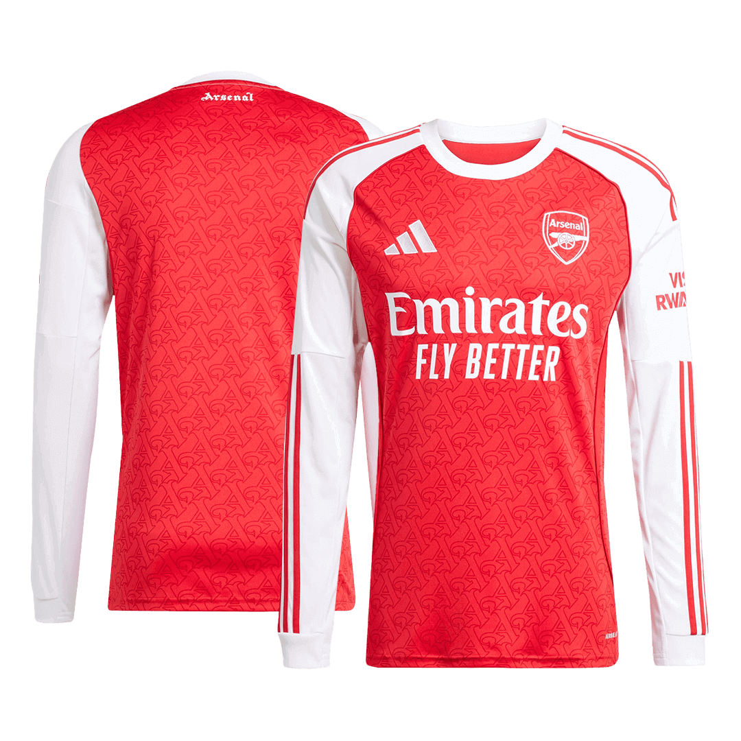 Men's Arsenal 2025/26 Home Long Sleeve Soccer Jersey product view 12