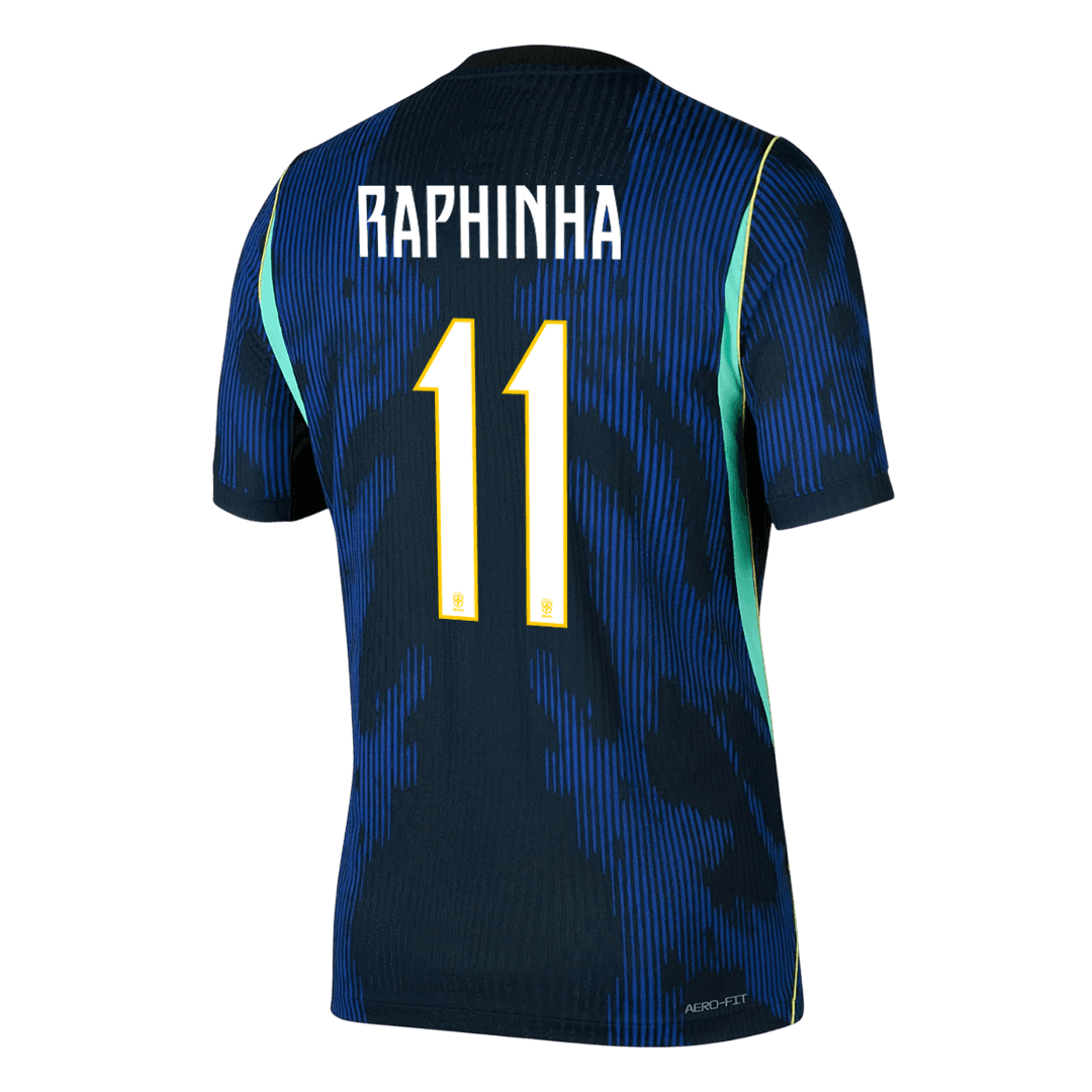 RAPHINHA #11 Men's Brazil World Cup 2026 Player Version Away Soccer Jersey - Slim Fit product view 3