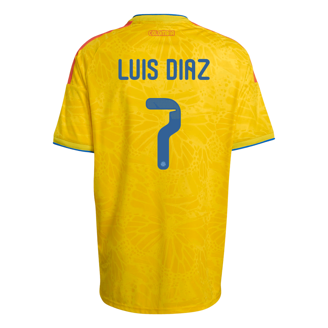 LUIS DíAZ #7 Men's Colombia World Cup 2026 Home Soccer Jersey product view 9
