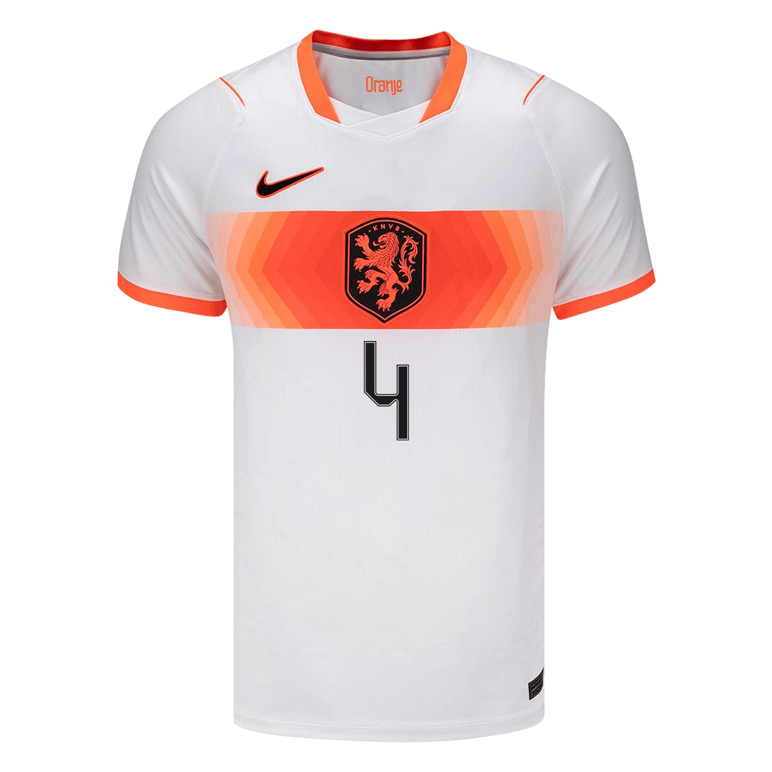 VIRGIL #4 Men's Netherlands World Cup 2026 Away Soccer Jersey product view 2