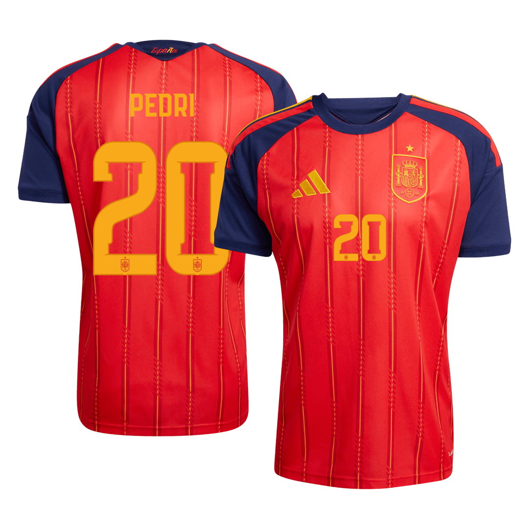 PEDRI #20 Men's Spain World Cup 2026 Home Soccer Jersey Premium product view 1