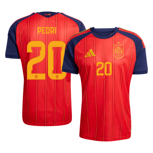 PEDRI #20 Men's Spain World Cup 2026 Home Soccer Jersey Premium product view 1