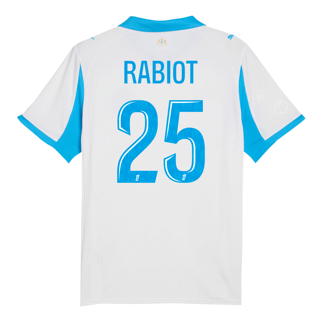RABIOT #25 Men's Marseille 2025/26 Home Soccer Jersey product view 12