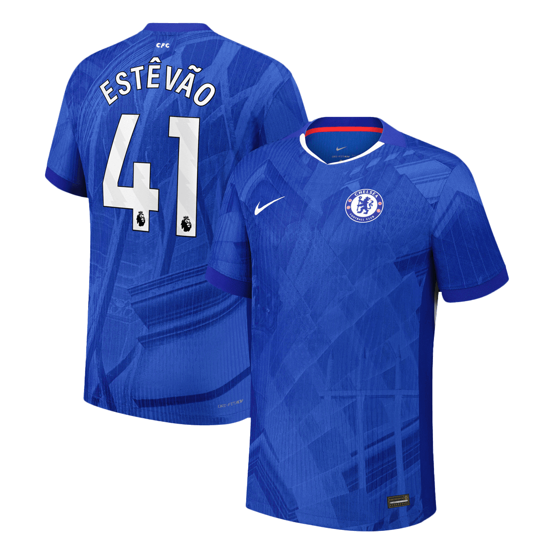ESTÊVÃO #41 Men's Chelsea 2025/26 Player Version Home Soccer Jersey - Slim Fit product view 1