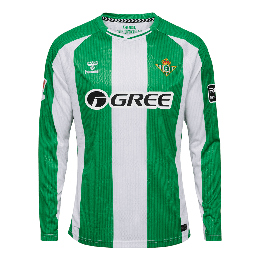 Men's Real Betis 2025/26 Home Long Sleeve Soccer Jersey product view 1