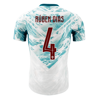 RÚBEN DIAS #4 Men's Portugal World Cup 2026 Player Version Away Soccer Jersey - Slim Fit product view 9