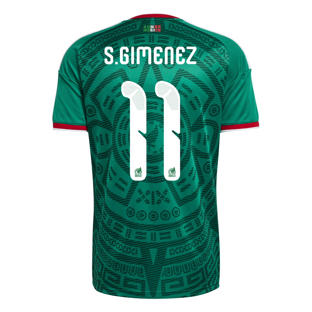 S.GIMENEZ #11 Men's Mexico World Cup 2026 Home Soccer Jersey Premium product view 8