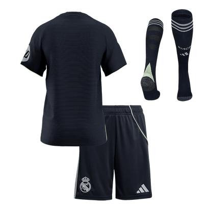 Kid's Real Madrid 2025/26 Away Soccer Jersey Full Kit [PREMIUM]