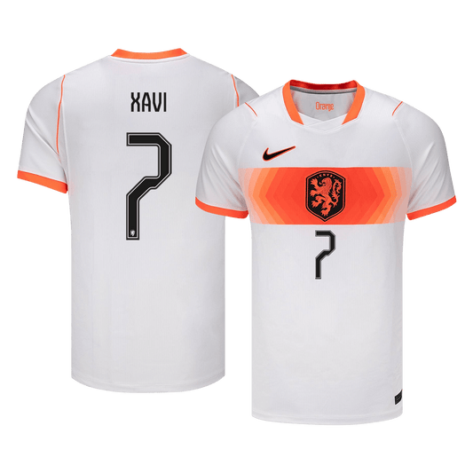 XAVI #7 Men's Netherlands World Cup 2026 Away Soccer Jersey product view 1