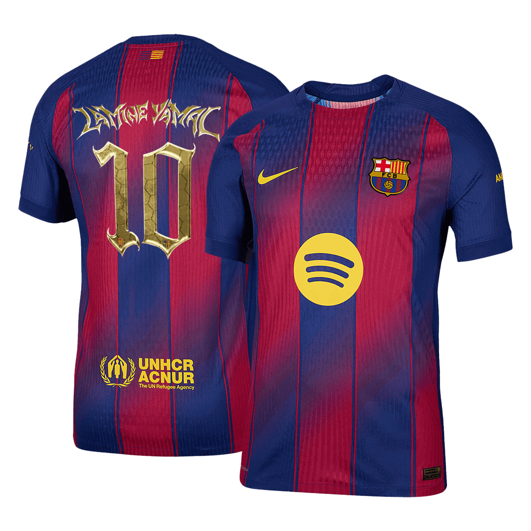 LAMINE YAMAL #10 Men's Barcelona 2025/26 Player Version Home Soccer Jersey - Slim Fit product view 1