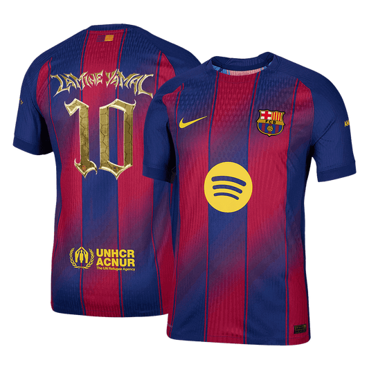 LAMINE YAMAL #10 Men's Barcelona 2025/26 Player Version Home Soccer Jersey - Slim Fit product view 1