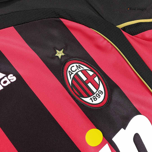 Retro RONALDO #99 Men's AC Milan 2006/07 Home Long Sleeve Soccer Jersey product view 2