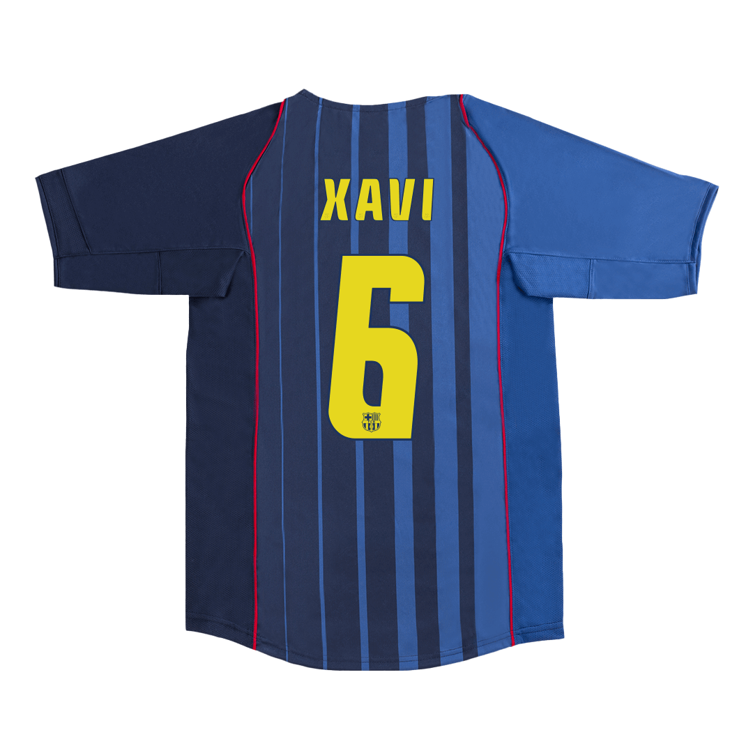Retro XAVI #6 Men's Barcelona 2004/05 Away Soccer Jersey product view 1