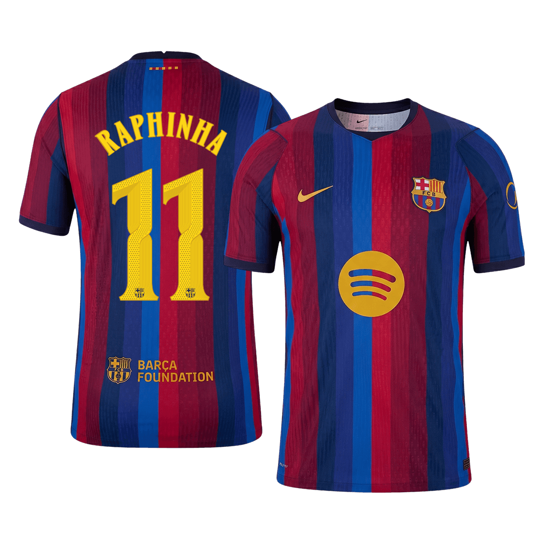RAPHINHA #11 Men's Barcelona UCL 2026/27 Player Version Home Soccer Jersey product view 1