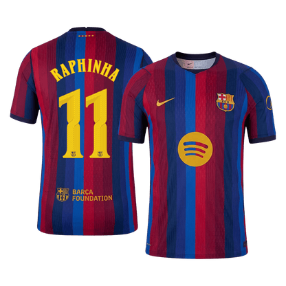 RAPHINHA #11 Men's Barcelona UCL 2026/27 Player Version Home Soccer Jersey product view 1