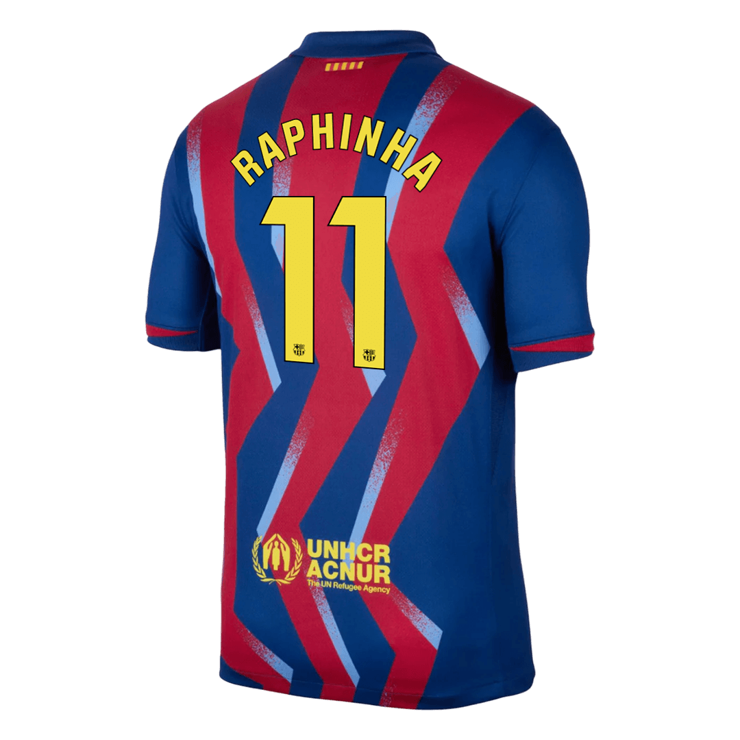 RAPHINHA #11 Men's Barcelona 2025/26 Fourth Away Soccer Jersey product view 2