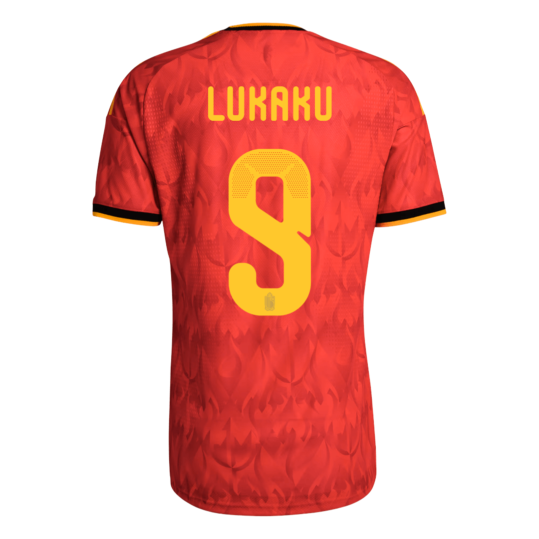 LUKAKU #9 Men's Belgium World Cup 2026 Player Version Home Soccer Jersey - Slim Fit product view 9