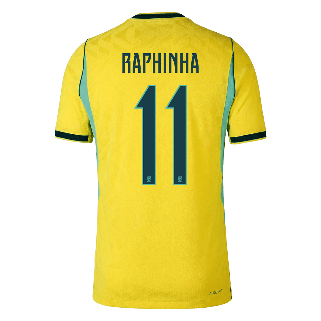 RAPHINHA #11 Men's Brazil World Cup 2026 Player Version Home Soccer Jersey - Slim Fit product view 3