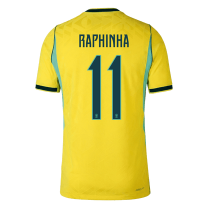 RAPHINHA #11 Men's Brazil World Cup 2026 Player Version Home Soccer Jersey - Slim Fit product view 3