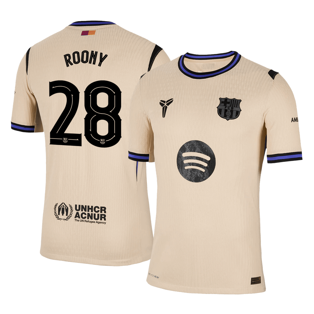 ROONY #28 Men's Barcelona UCL 2025/26 Player Version Away Soccer Jersey - Slim Fit product view 1