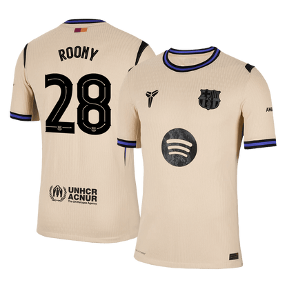 ROONY #28 Men's Barcelona UCL 2025/26 Player Version Away Soccer Jersey - Slim Fit product view 1