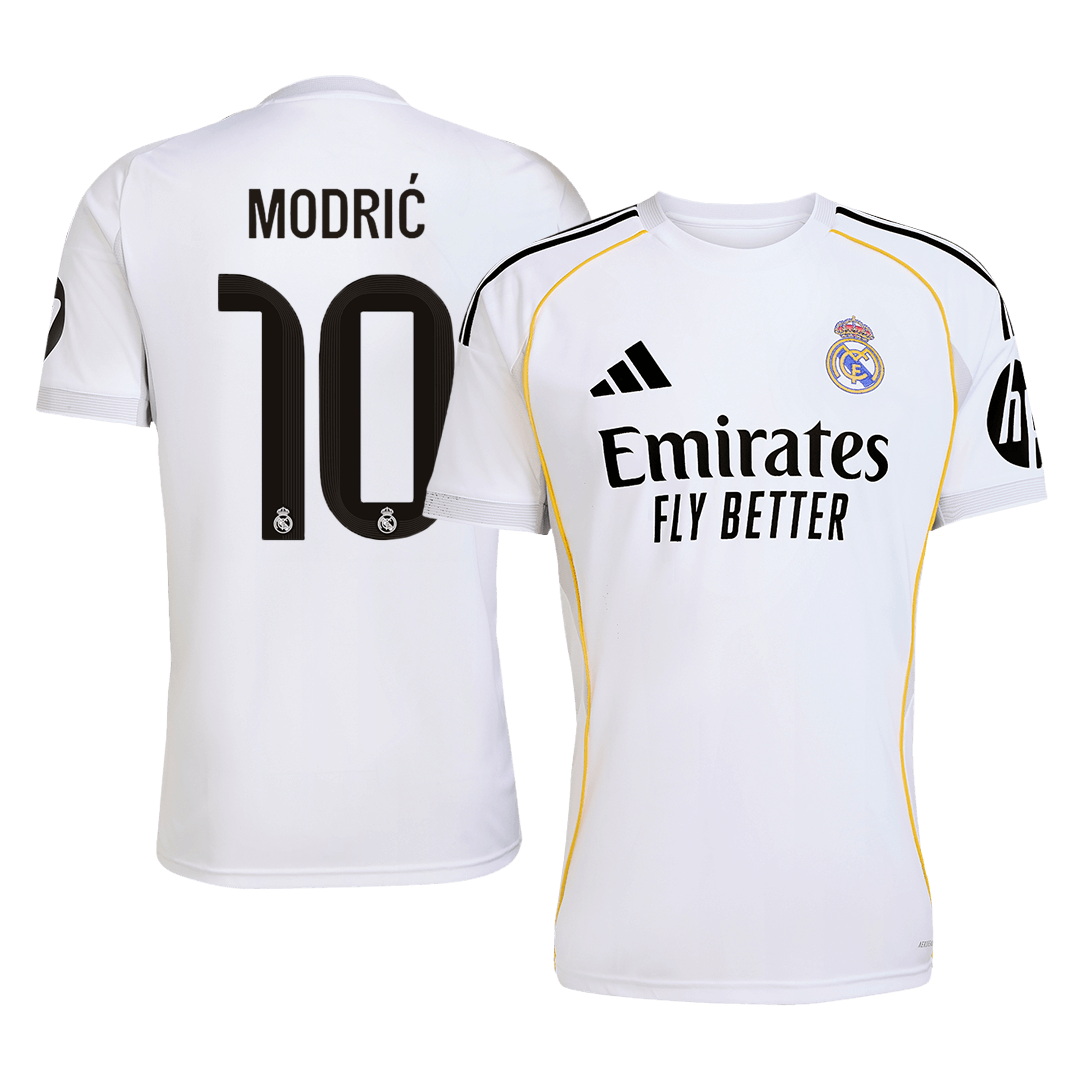 MODRIĆ #10 Men's Real Madrid 2025/26 Home Soccer Jersey Premium product view 1