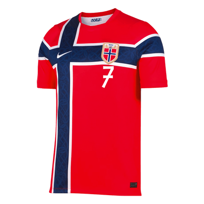 SØRLOTH #7 Men's Norway World Cup 2026 Home Soccer Jersey product view 3