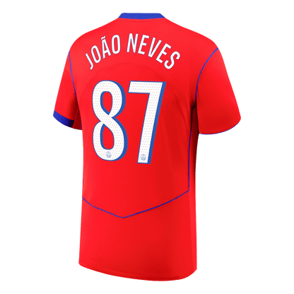 JOÃO NEVES #87 Men's PSG 2025/26 Third Away Soccer Jersey