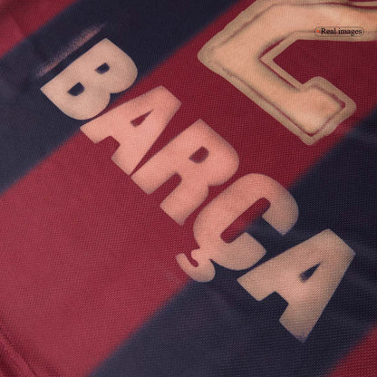 Retro Men's Barcelona 2000/01 Home Soccer Jersey product view 3