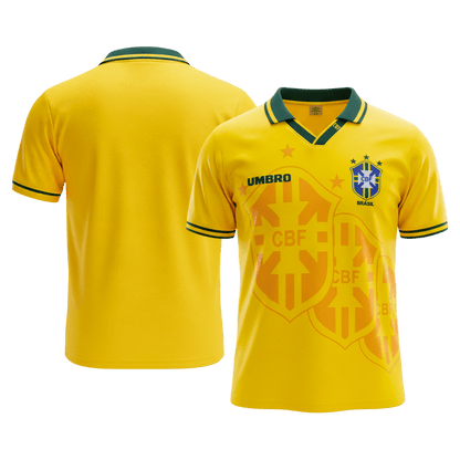 Retro Men's Brazil 1994 Home Soccer Jersey product view 7
