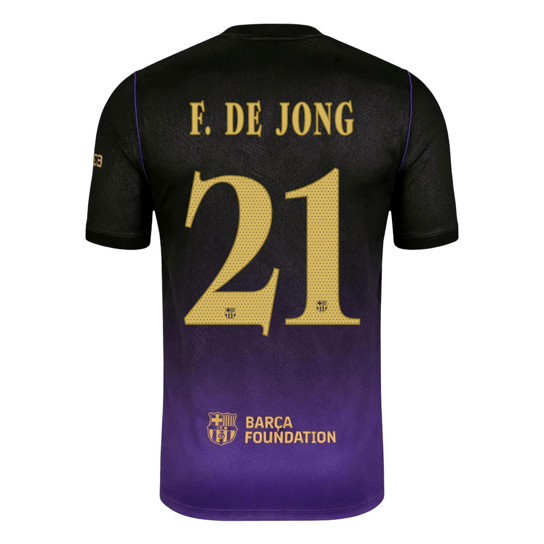 F. DE JONG #21 Men's Barcelona UCL 2026/27 Away Soccer Jersey product view 3