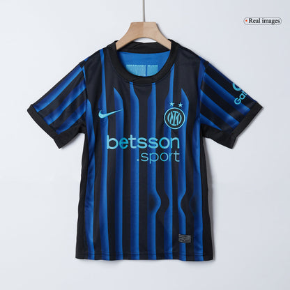 Kid's Inter Milan 2025/26 Home Soccer Jersey Kit