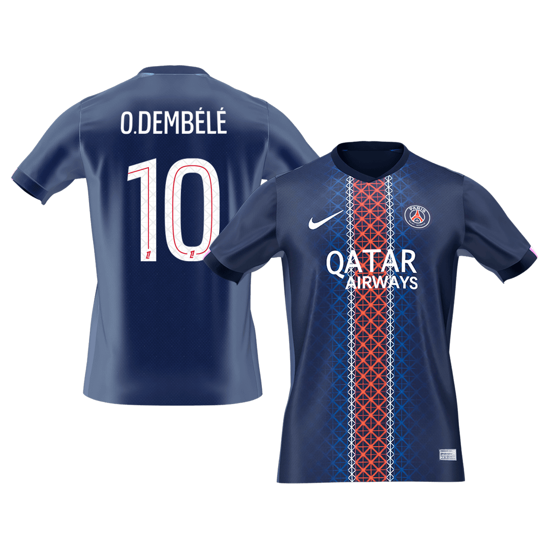 O.DEMBÉLÉ #10 Men's PSG 2025/26 Home Soccer Jersey Premium product view 1