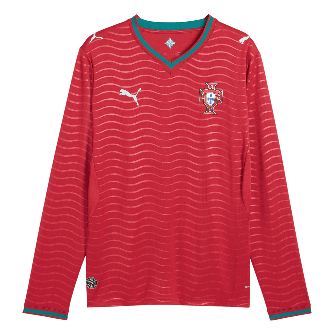 Men's Portugal World Cup 2026 Home Long Sleeve Soccer Jersey product view 1