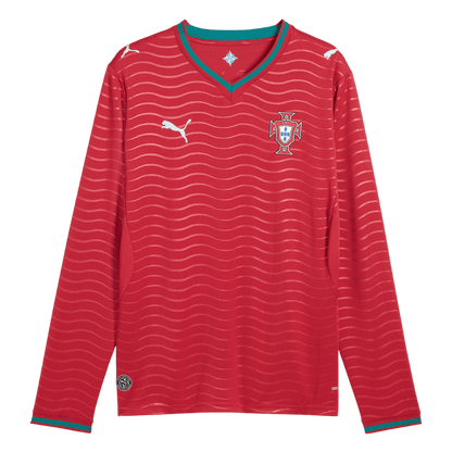 Men's Portugal World Cup 2026 Home Long Sleeve Soccer Jersey product view 1