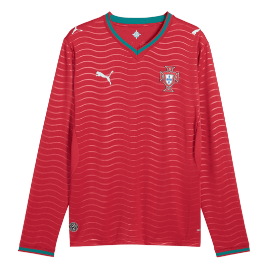 Men's Portugal World Cup 2026 Home Long Sleeve Soccer Jersey product view 1