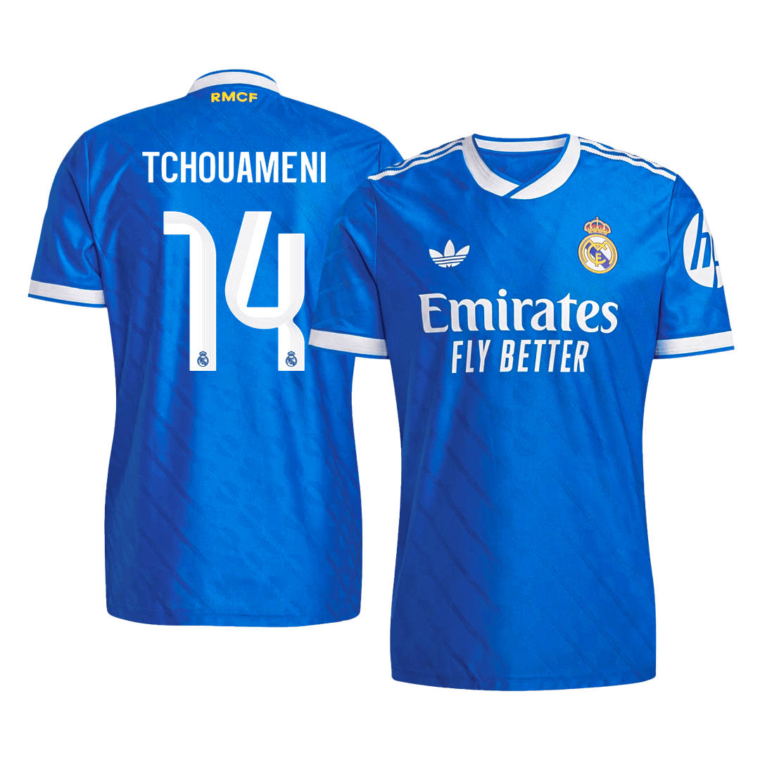 TCHOUAMENI #14 Men's Real Madrid 2025/26 Player Version Third Away Soccer Jersey - Slim Fit